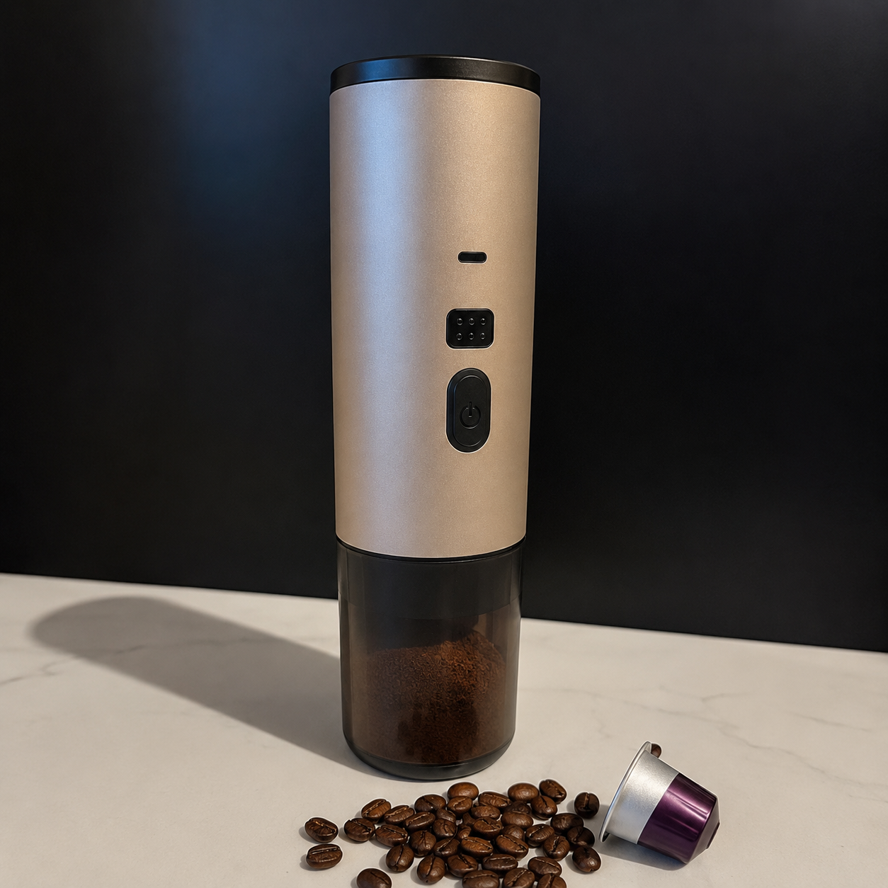 Machine à Espresso Portable Rechargeable Compatible Capsules et Café Moulu