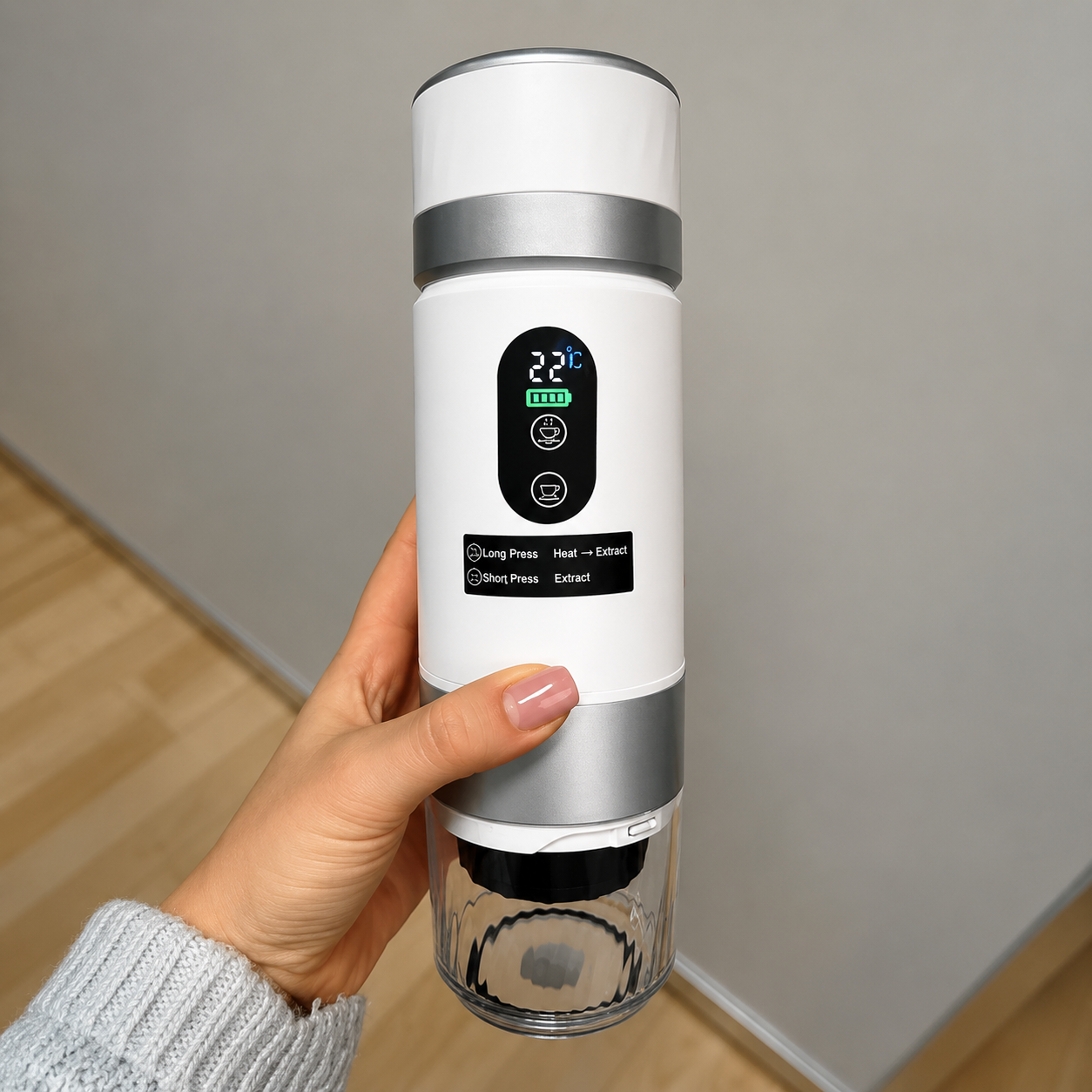 Machine à Espresso Portable Automatique avec Écran LED